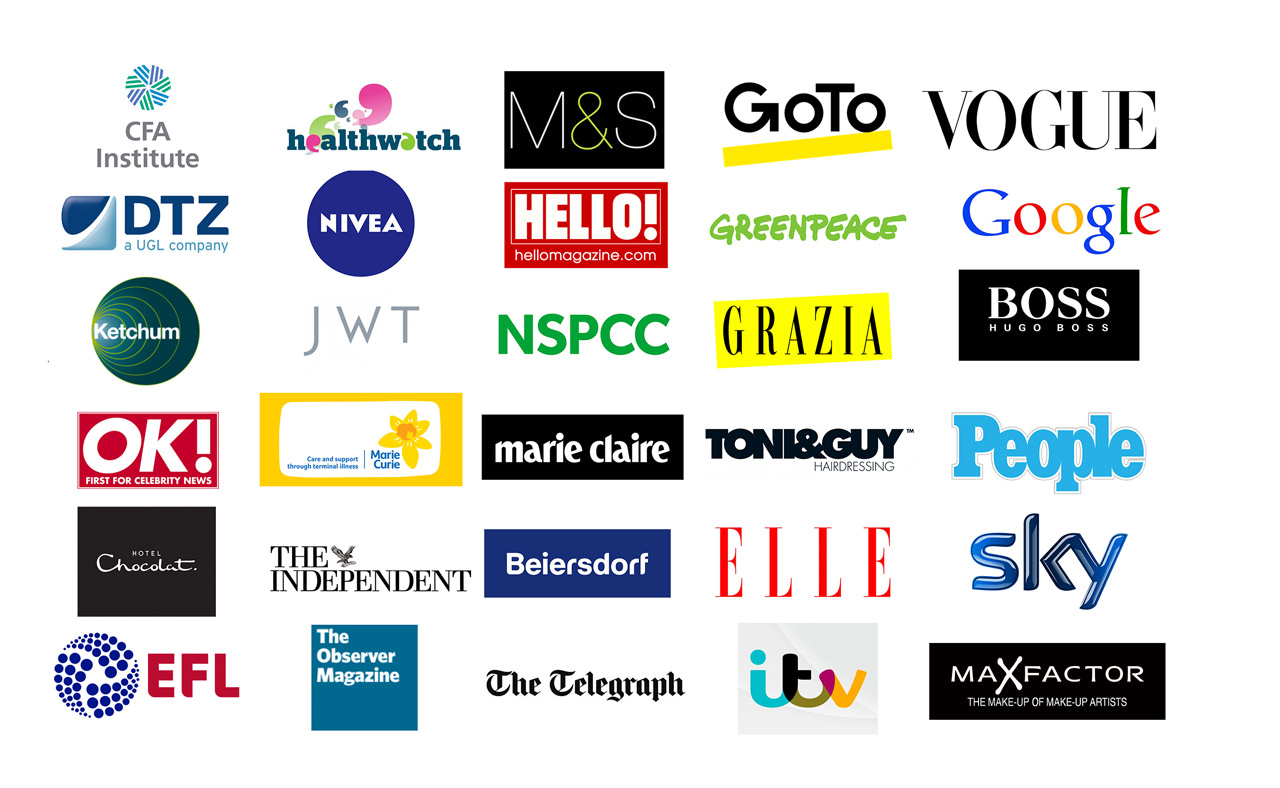 A list of the businesses that have trusted us to capture photographs for their company